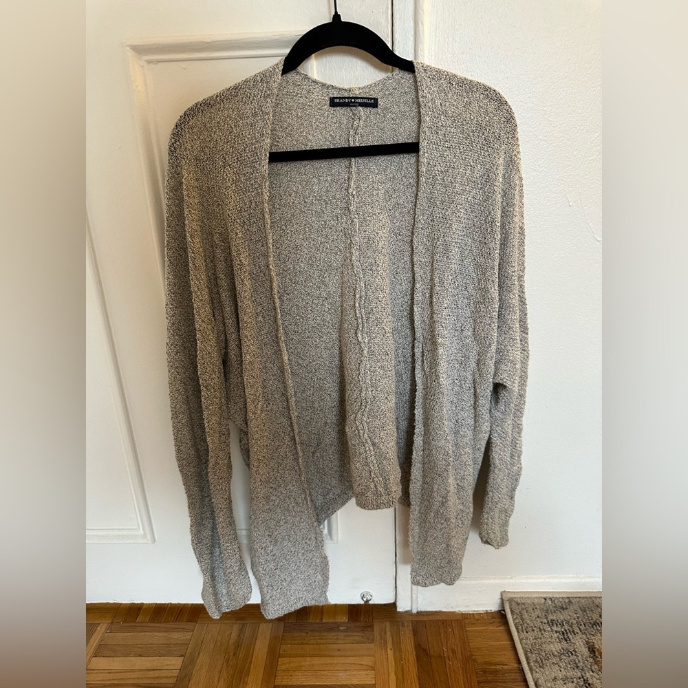 Brandy Melville Gray Open Front Cardigan Sweater